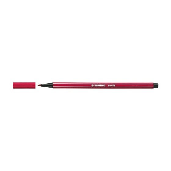 ROTULADOR PUNTA FIBRA MEDIA 1MM. PEN 68 ROJO OSCURO STABILO 68/50 (x10 unidades)
