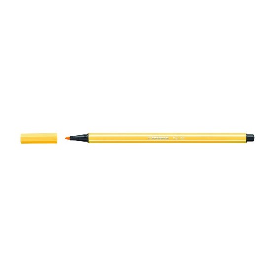 ROTULADOR PUNTA FIBRA MEDIA 1MM. PEN 68 AMARILLO STABILO 68/44 (x10 unidades)
