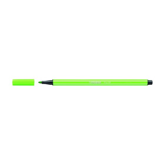 ROTULADOR PUNTA FIBRA MEDIA 1MM. PEN 68 VERDE CLARO STABILO 68/33 (x10 unidades)