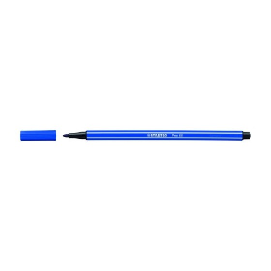 ROTULADOR PUNTA FIBRA MEDIA 1MM. PEN 68 AZUL MARINO STABILO 68/32 (x10 unidades)