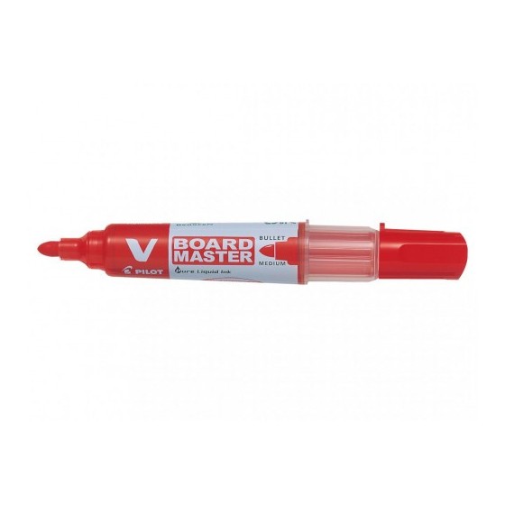 ROTULADOR PIZARRA VBOARD 1.8 PUNTA FIBRA ROJO PILOT WBMA-VBM-M-R-BG (x10 unidades)