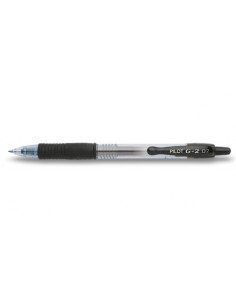 BOLIGRAFO ROLLER GEL RETRAC.G-2 NEGRO PILOT BL-G2-7-B (x12 unidades)