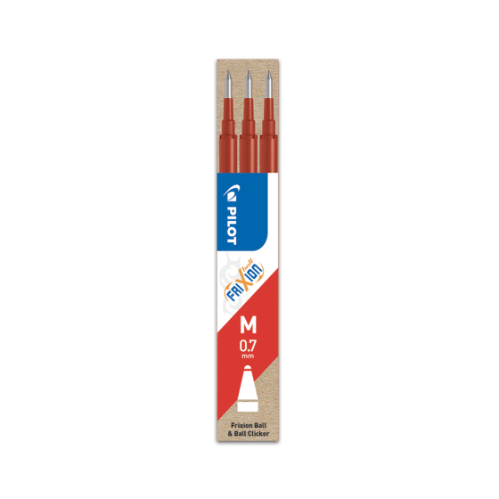 PACK 3 RECAMBIOS FRIXION ROJO PILOT BLS-FR7-R-S3