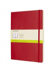 LIBRETA CLASICA TAPA BLANDA ROJO ESCARLATA XL (19X25CM) LISA MOLESKINE QP623F2