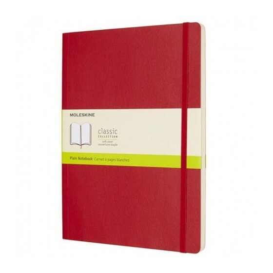 LIBRETA CLASICA TAPA BLANDA ROJO ESCARLATA XL (19X25CM) LISA MOLESKINE QP623F2