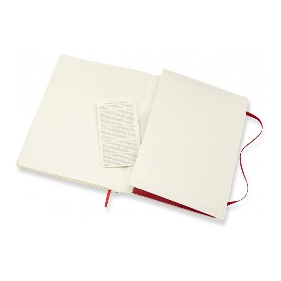 LIBRETA CLASICA TAPA BLANDA ROJO ESCARLATA XL (19X25CM) LISA MOLESKINE QP623F2