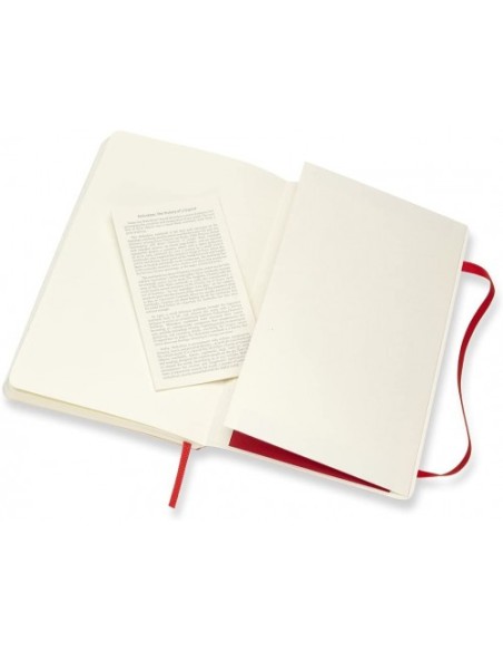 LIBRETA CLASICA TAPA BLANDA ROJO ESCARLATA L (13X21CM) LISA MOLESKINE QP618F2