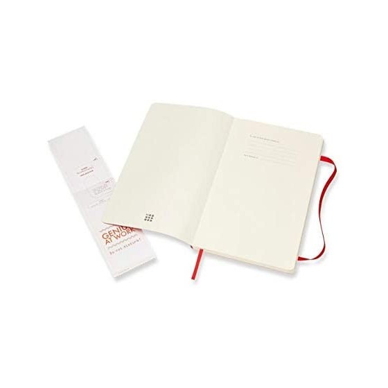 LIBRETA CLASICA TAPA BLANDA ROJO ESCARLATA L (13X21CM) RAYADA MOLESKINE QP616F2