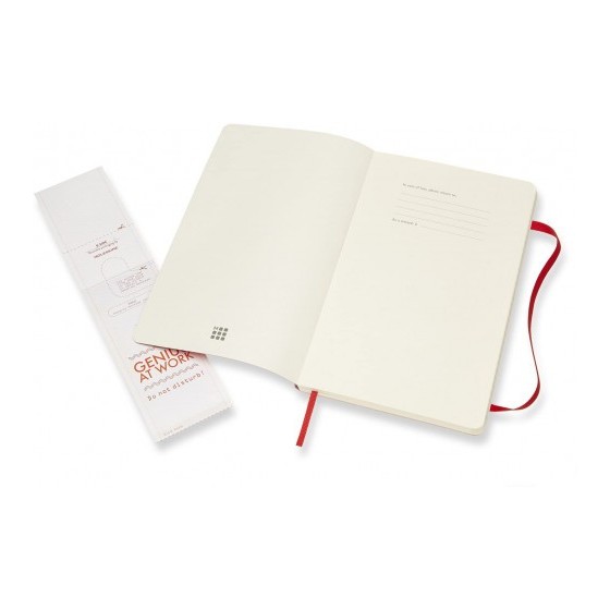 LIBRETA CLASICA TAPA BLANDA ROJO ESCARLATA L (13X21CM) RAYADA MOLESKINE QP616F2