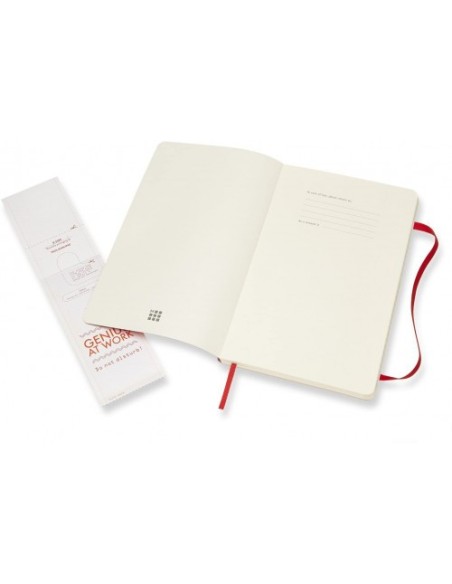 LIBRETA CLASICA TAPA BLANDA ROJO ESCARLATA L (13X21CM) RAYADA MOLESKINE QP616F2