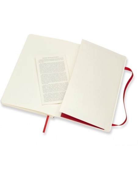 LIBRETA CLASICA TAPA BLANDA ROJO ESCARLATA L (13X21CM) RAYADA MOLESKINE QP616F2
