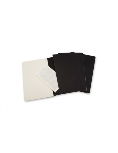 SET DE 3 LIBRETAS CAHIER NEGRAS P (9X14CM) LISA MOLESKINE QP313