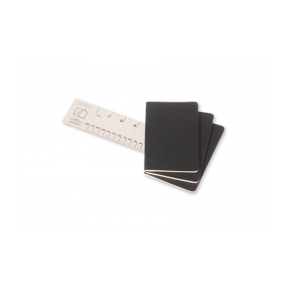SET DE 3 LIBRETAS CAHIER NEGRAS P (9X14CM) LISA MOLESKINE QP313