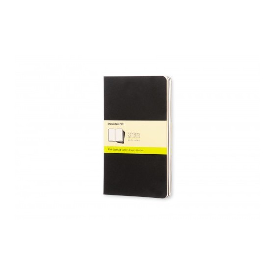SET DE 3 LIBRETAS CAHIER NEGRAS L (13X21CM) LISAS MOLESKINE QP318