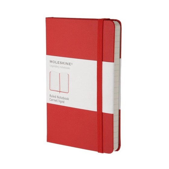 LIBRETA CLASICA TAPA DURA ROJA L (13X21CM) RAYADA MOLESKINE QP060R