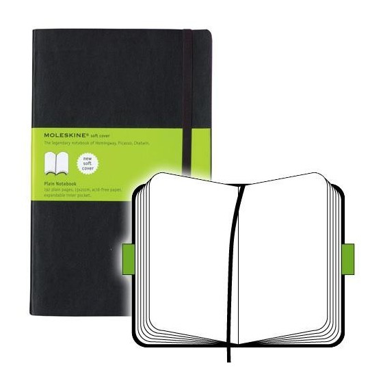 LIBRETA CLASICA TAPA BLANDA NEGRA L (13X21CM) LISA MOLESKINE QP618