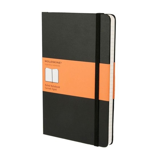 LIBRETA CLASICA TAPA DURA NEGRA L (13X21CM) RAYAS MOLESKINE QP060
