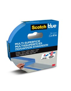 ROLLO CINTA ADHESIVA DE ENMASCARAR PINTOR SCOTCHBLUE MULTISUPERFICIE 24MM X 41M SCOTCH 7100289922
