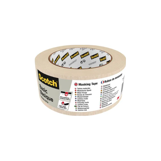 ROLLO CINTA ADHESIVA DE ENMASCARAR PINTOR BASIC 48MM X 50M SCOTCH 7100334410