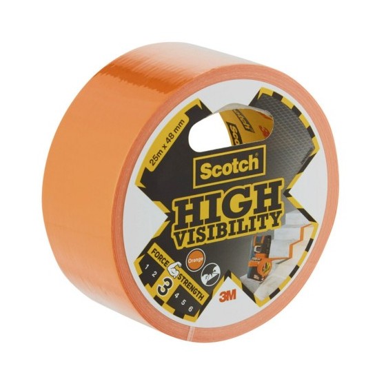 ROLLO CINTA AMERICANA HIGH VISIBILITY 2904 NARANJA 48MM X 25M SCOTCH 7100205301
