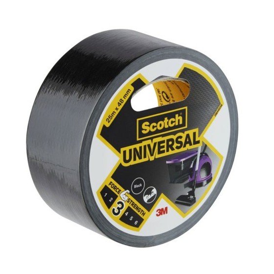 ROLLO CINTA AMERICANA UNIVERSAL 2904 NEGRO 48MM X 25M SCOTCH 7100205219