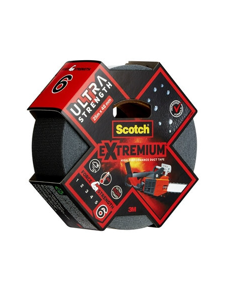 ROLLO CINTA AMERICANA ALTAS PRESTACIONES EXTREMIUM ULTRA DT17 NEGRO 48MM X 25M SCTOCH 7100205699