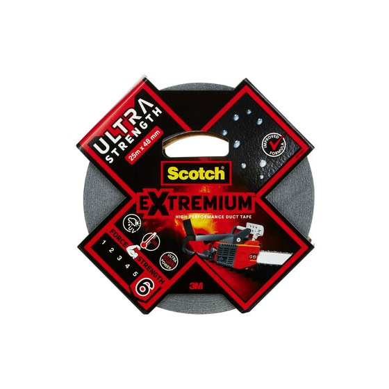 ROLLO CINTA AMERICANA ALTAS PRESTACIONES EXTREMIUM ULTRA DT17 NEGRO 48MM X 25M SCTOCH 7100205699