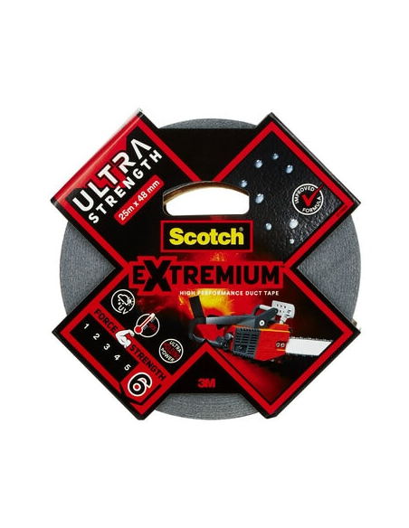 ROLLO CINTA AMERICANA ALTAS PRESTACIONES EXTREMIUM ULTRA DT17 NEGRO 48MM X 25M SCTOCH 7100205699