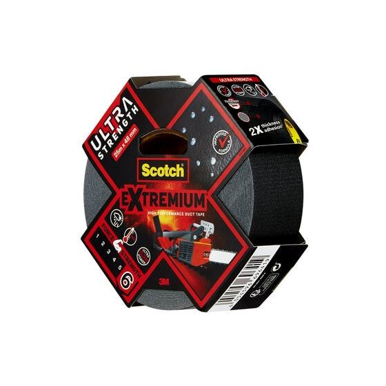 ROLLO CINTA AMERICANA ALTAS PRESTACIONES EXTREMIUM ULTRA DT17 NEGRO 48MM X 25M SCTOCH 7100205699