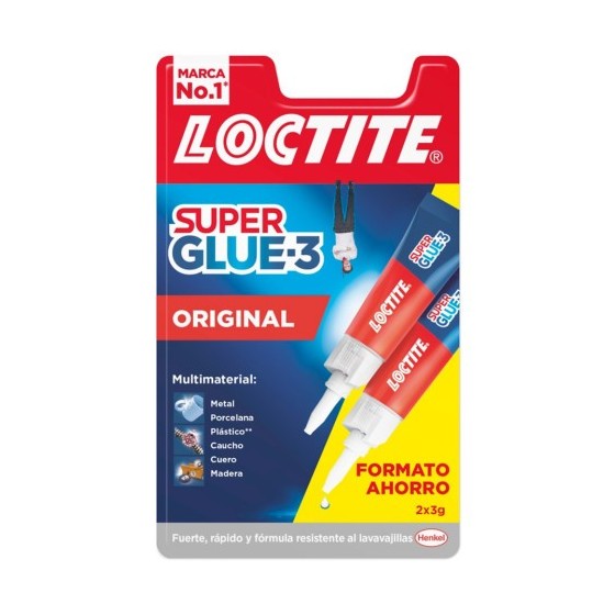 LOCTITE SUPERGLUE-3 ORIGINAL DUO 2X3 BL 3GR+3GR LOCTITE 2640781