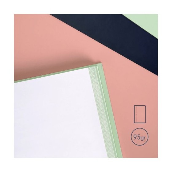 CUADERNO A5 CON ESPIRAL Y TAPA DURA, 80 HOJAS BLANCAS DE 95 GR/M, COLECCIÓN 430 SINCE 1918, ROSA MILAN 57151E80P