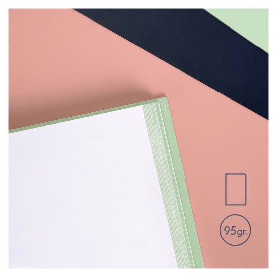 CUADERNO A5 CON ESPIRAL Y TAPA DURA, 80 HOJAS BLANCAS DE 95 GR/M, COLECCIÓN 430 SINCE 1918, VERDE MILAN 57151E80GR