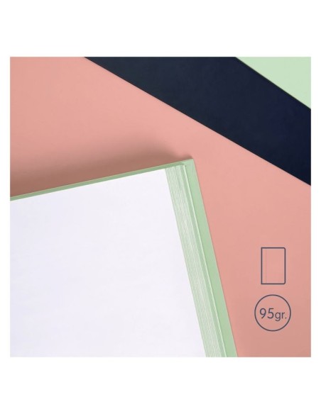 CUADERNO A5 CON ESPIRAL Y TAPA DURA, 80 HOJAS BLANCAS DE 95 GR/M, COLECCIÓN 430 SINCE 1918, VERDE MILAN 57151E80GR