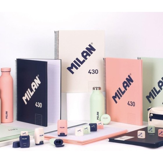 CUADERNO A4 CON ESPIRAL Y TAPA DURA, 80 HOJAS BLANCAS DE 95 GR/M, COLECCIÓN 430 SINCE 1918, ROSA MILAN 57141E80P