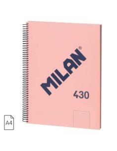 CUADERNO A4 CON ESPIRAL Y TAPA DURA, 80 HOJAS BLANCAS DE 95 GR/M, COLECCIÓN 430 SINCE 1918, ROSA MILAN 57141E80P 2