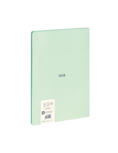 LIBRETA ENCOLADA, PAPEL CUADRICULADO, 48 HOJAS A4, SERIE 1918, VERDE MILAN 57243G48GR