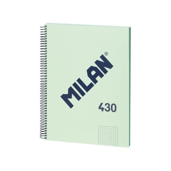 LIBRETA CON ESPIRAL, PAPEL CUADRICULADO, 80 HOJAS A4, SERIE 1918, VERDE MILAN 57143E80GR
