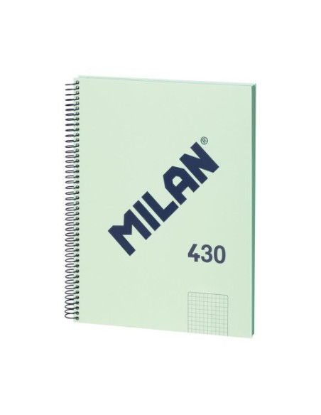 LIBRETA CON ESPIRAL, PAPEL CUADRICULADO, 80 HOJAS A4, SERIE 1918, VERDE MILAN 57143E80GR