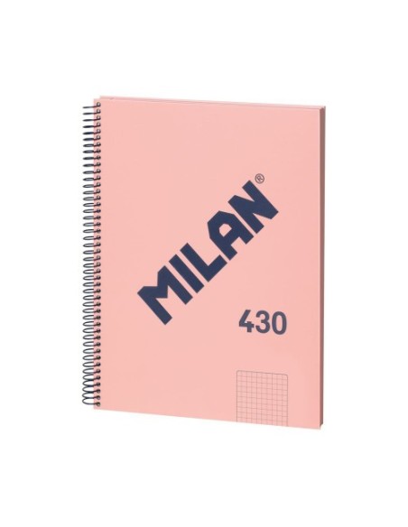 LIBRETA CON ESPIRAL, PAPEL CUADRICULADO, 80 HOJAS A4, SERIE 1918, ROSA MILAN 57143E80P