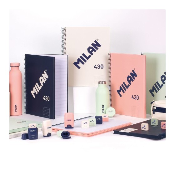 LIBRETA CON ESPIRAL, PAPEL CUADRICULADO, 80 HOJAS A4, SERIE 1918, ROSA MILAN 57143E80P