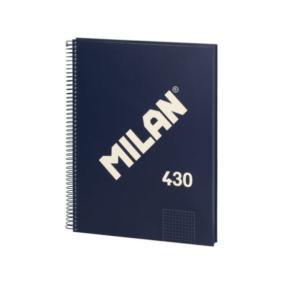 LIBRETA CON ESPIRAL, PAPEL CUADRICULADO, 80 HOJAS A4, SERIE 1918, AZUL MILAN 57143E80B