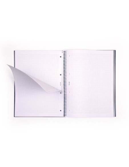 LIBRETA CON ESPIRAL, PAPEL CUADRICULADO, 80 HOJAS A4, SERIE 1918, AZUL MILAN 57143E80B