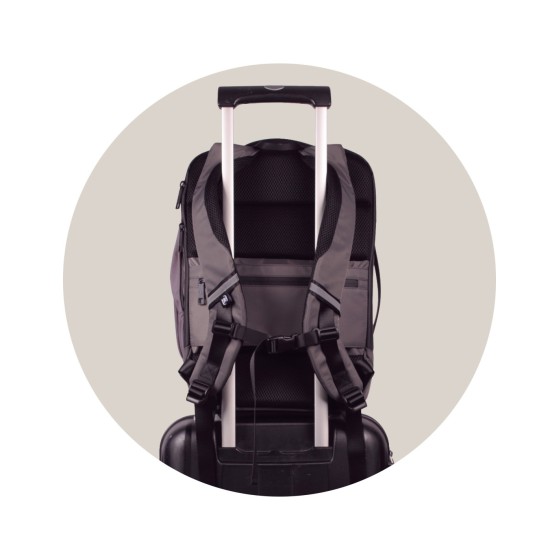 MOCHILA PARA PORTATIL 15" EXECUTIVE OXFBAG RPET GRIS OXFORD 400191412