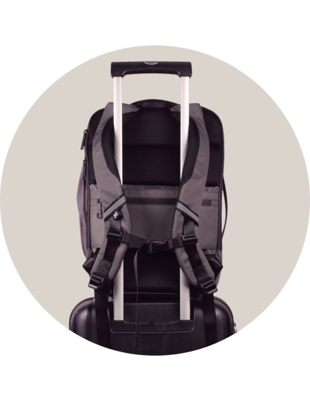 MOCHILA PARA PORTATIL 15" EXECUTIVE OXFBAG RPET GRIS OXFORD 400191412