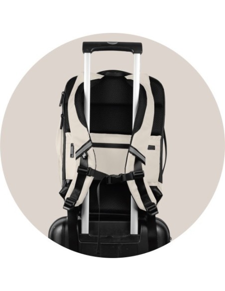 MOCHILA PARA PORTATIL 15" EXECUTIVE OXFBAG RPET BEIGE OXFROD 400191411