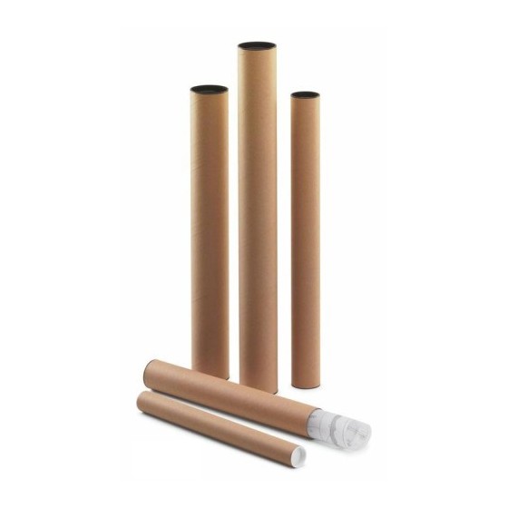 TUBO CARTON PORTAPLANOS CON TAPAS 640 X 60 MM FAIBO 950-3