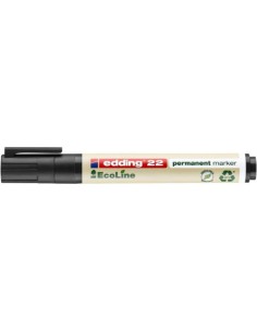 MARCADOR PERMANENTE EDDING ECOLINE 22 COLOR NEGRO EDDING 22-001 (x10 unidades) 2