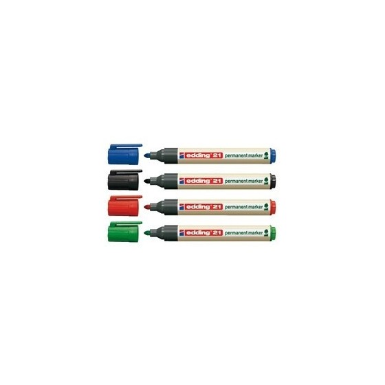 MARCADOR PERMANENTE EDDING ECOLINE 21 COLOR AZUL EDDING 21-003 (x10 unidades)