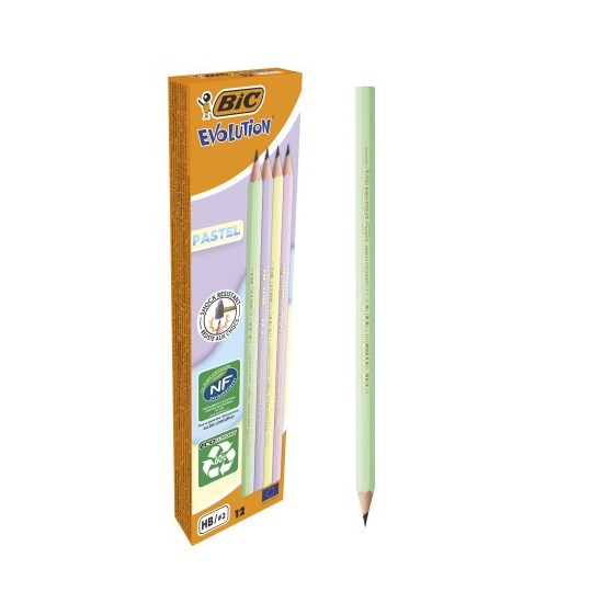 LAPIZ GRAFITO HB PASTEL BIC 518307 (x12 unidades)
