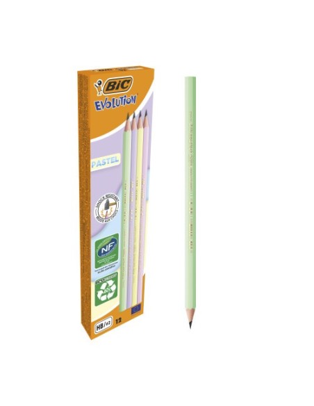 LAPIZ GRAFITO HB PASTEL BIC 518307 (x12 unidades)